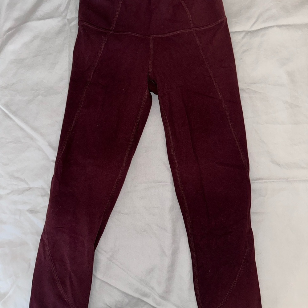 Burgundy Leggings Athleta Capris Leggings Size XXS